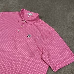 Peter Millar Summer Comfort Golf Polo Shirt Mens Large AOP Lundin Performance